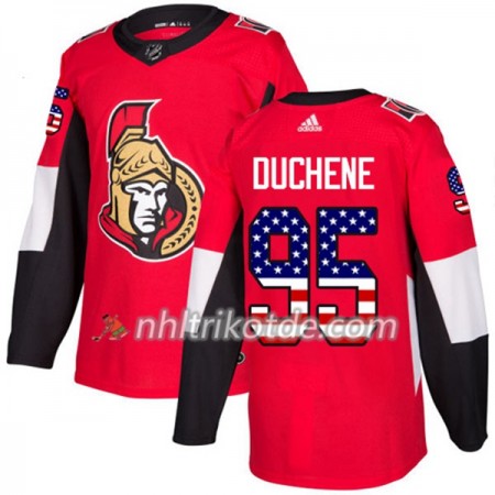 Ottawa Senators Trikot Matt Duchene 95 Adidas 2017-2018 Rot USA Flag Fashion Authentic - Herren